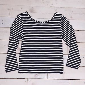 Forever 21 Cropped Striped Tee